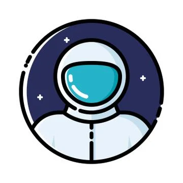 Astronaut in space Stock Illustration