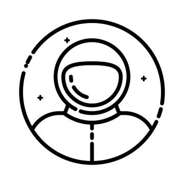 Astronaut in space Stock Illustration