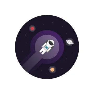 Astronaut in space Illustrazione stock