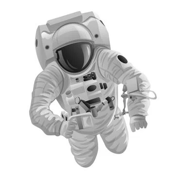 Astronaut in the space Stock Illustration