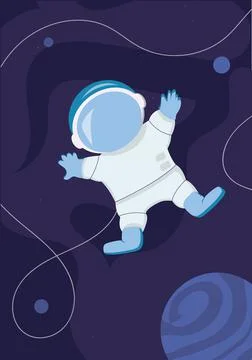 Astronaut in space. Stock Illustration