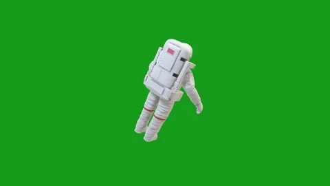 Astronaut in space motion graphics with green screen background Stock Footage 147942561