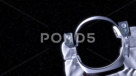 Astronaut in space with room for your text. 3d illustration. Stock Illustration