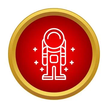 Astronaut in space suit icon exploring cosmos Stock Illustration
