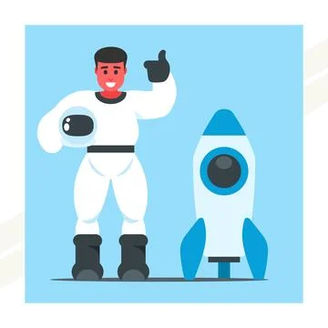 Astronaut-in-space-suit Stock Illustration