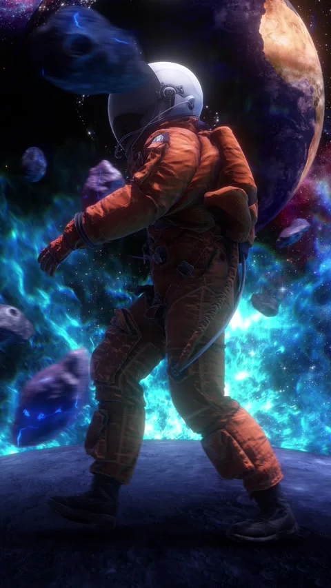 Astronaut Space Walk 01 Video stock 294079954