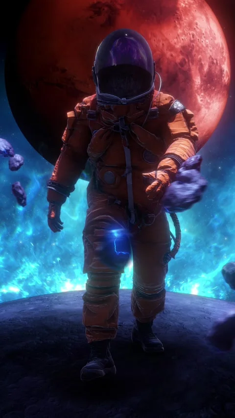 Astronaut Space Walk 02 Stock Footage 294079958