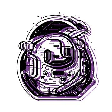Astronaut Spaceman Illustration. Concept of space exploration, science fict.. Stock Illustration