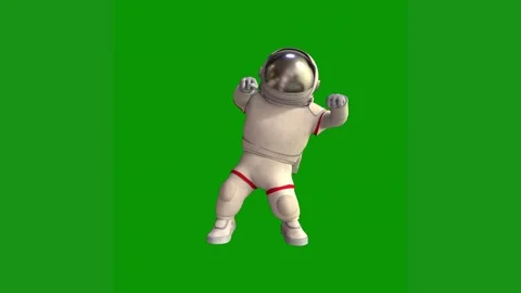 Astronaut spacesuit green screen animated chromakey background colorful Vídeos de archivo 314065040