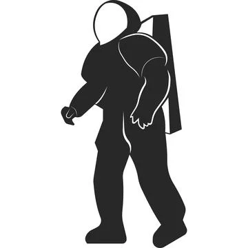 An astronaut in a spacesuit. Vector image. Stock Illustration