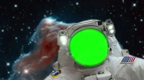 Astronaut Spacewalk, Green Screen Stock Footage 35193145