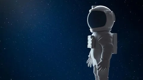 Astronaut standing in outer space Stock Photos
