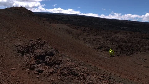 Astronaut training on ground of planet mars Stock Footage 93533003
