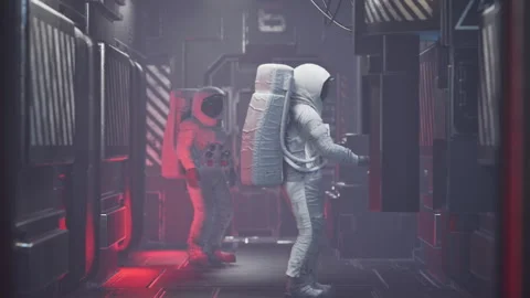 Astronaut tries to fix broken space station Vidéo 281857308