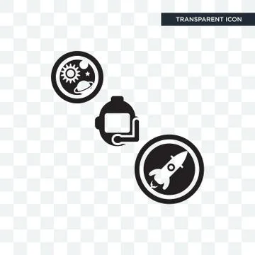 Astronaut vector icon isolated on transparent background, Astronaut logo desi Stock Illustration