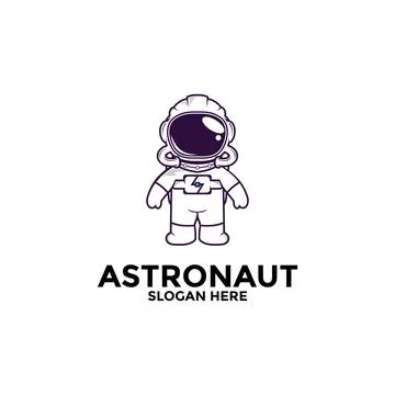 Astronaut vector logo icon, Illustration astronaut or space logo design tem.. Stock Illustration