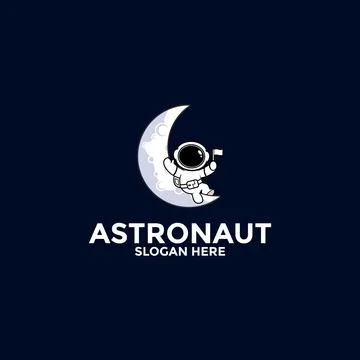 Astronaut vector logo icon, Illustration astronaut or space logo design tem.. Stock Illustration