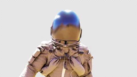Astronaut Walking Alpha Channel Vídeos de archivo 268075294