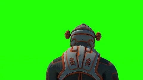 Astronaut walking animation on green screen.  Stock Footage 71053956