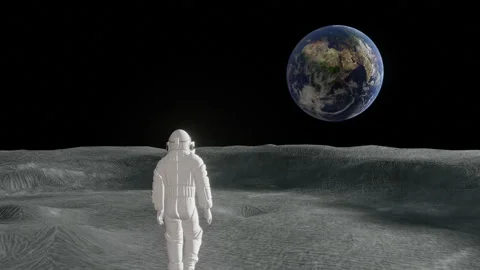 Astronaut Walking in Space Stock Footage 246001996