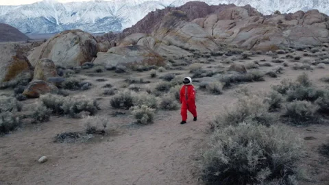 Astronaut Wandering the Unknown Stock Footage 270398408