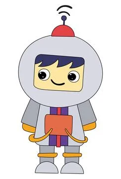 A astronaut on white background Stock Illustration