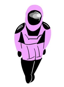 Astronaut on white isolated background Иллюстрация