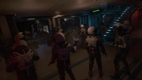 Astronauts dancing in Sci-Fi Nightlife P... | Stock Video | Pond5