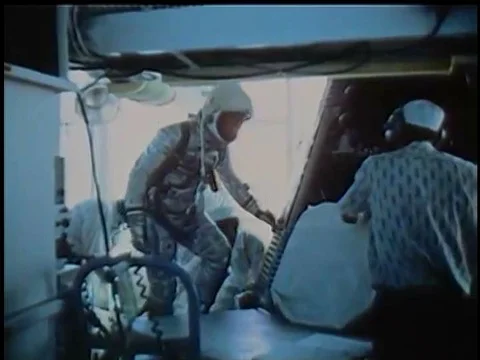 Astronauts go through on-base training sessions at Cape Canaveral; a marine 動画素材 74947257