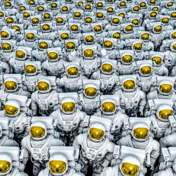 Astronauts group shot 스톡 일러스트