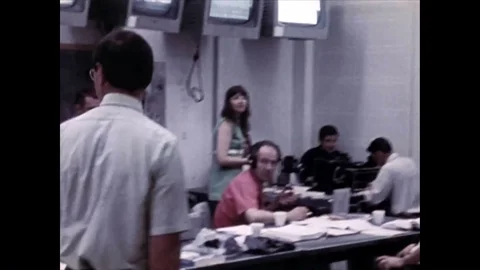 Astronauts John Watts Young and Charles Moss Duke drive a Lunar Roving Vehicle, Video stock 86138225