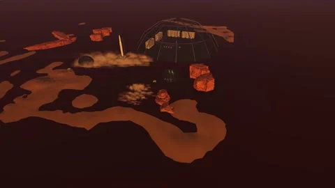 Astronauts-on-Mars (11) Video stock 211683788