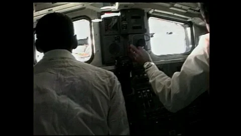 Astronauts operate Hubble Space Telescope in space Stock Footage 97871044