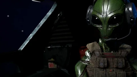 Astronaut’s quick decisions secure space battle victory Stock Footage 118033434