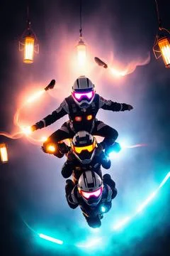 Astronauts in space Illustrazione stock