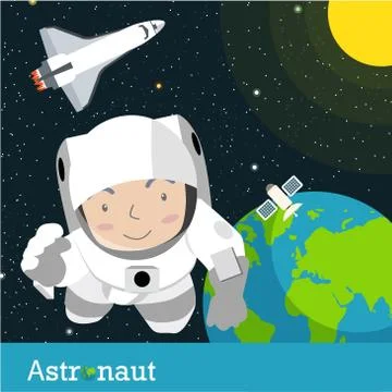 Astronauts spacema Stock Illustration