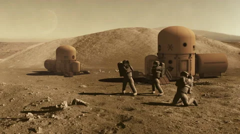 Astronauts suffocate on mars Stock Footage 68511700