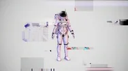 Astronaut's Transmission. Glitch Effect Stock Footage