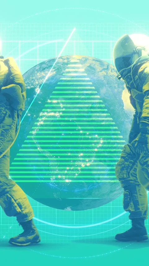 Astronauts Walking Loop Stock Footage 294080053