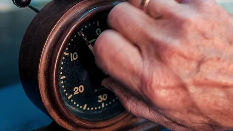 Astronomer Adjusts Timer Video stock 73349854