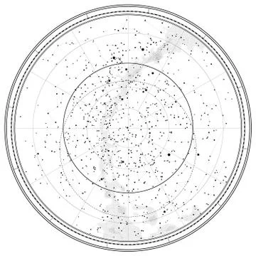 Astronomical Celestial Map Illustration