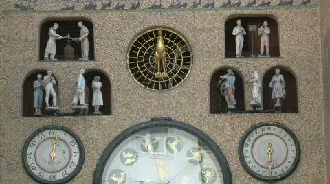 Astronomical clock Stock Footage 459605