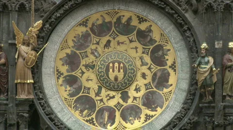 Astronomical clock Stock Footage 486692