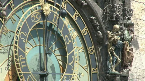 Astronomical clock Stock Footage 491280