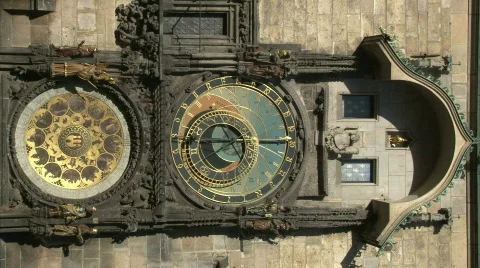 Astronomical clock Stock Footage 571788