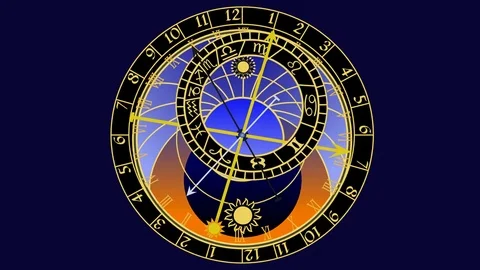 Astronomical Clock Stock Footage 74391506