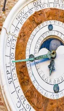 Astronomical clock in Italy Stock Illustration