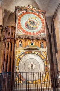 Astronomical clock in Lund cathedral Stock Photos