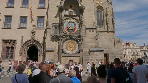 Astronomical Clock On The Old Town Hall, Prague, Czech Republic Stock Footage 228998410
