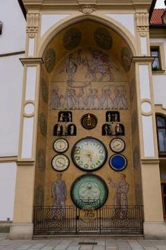 Astronomical Clock in Olomouc Stock Photos